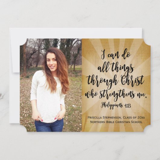 Philippians Christelijk Bijbelfoto Afstuderen Kaart (Voorkant)