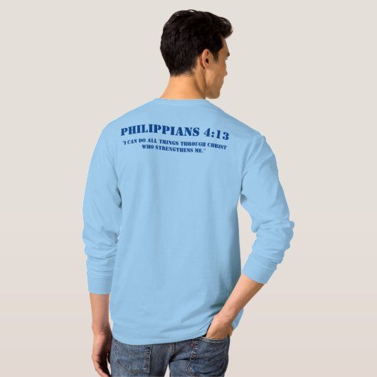 Philippians T-shirt à manches longues de 4:13 (Dos entier)