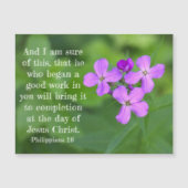 Philippiens 1:6 Carte magnétique Fleur sauvage  (Devant)