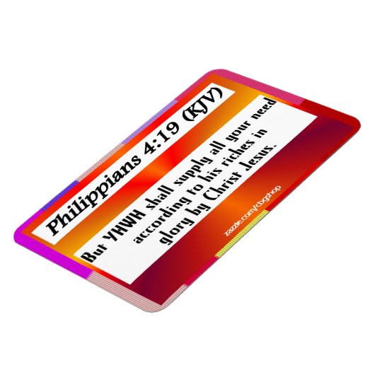 Philippiens 4:19 Magnet (Côté Gauche)
