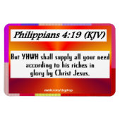 Philippiens 4:19 Magnet (Horizontal)