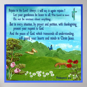 Philippiens 4:4 Affiche d'écriture