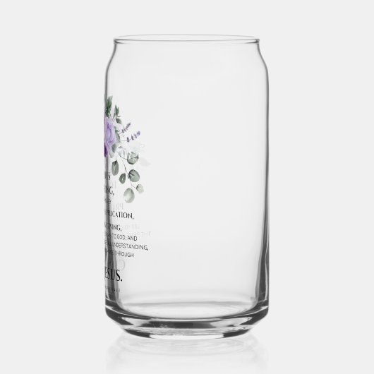 Philippiens 4:6-7 Écriture Fleurs violettes pourpr (Gauche)