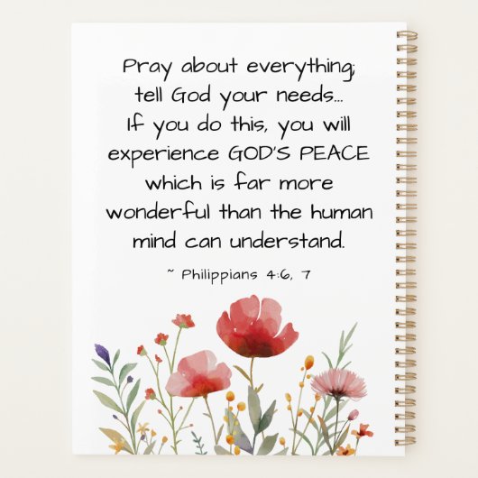 Philippiens 4:6-7 Priez Plus Inquiète Moins Verse (Dos)