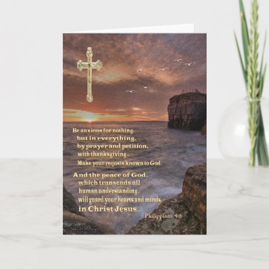 Philippiens 4:6 carte chrétienne (Devant)