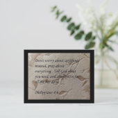 Philippiens 4:6 scripture carte postale (Debout devant)