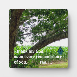 Philippiërs 1:3 Ik dank mijn God voor alle Fotoplaat