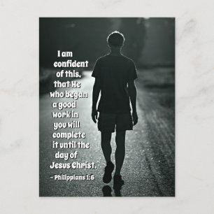 Philippiërs 1:6 Hij is begonnen met een goed werk  Briefkaart