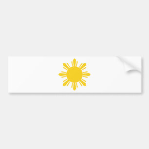 Philippine Sun, Pinoy Sun, Filipino Sun Bumpersticker