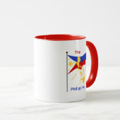 Philippines Carte et drapeau Café Mug (Devant droit)