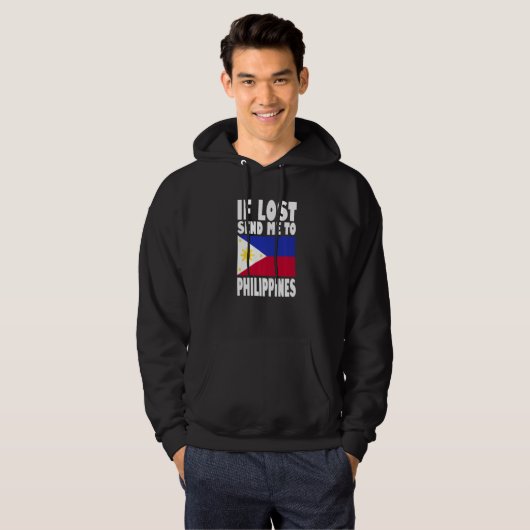 Philippines Flag Design  If lost send me to Philip Hoodie (Voorkant volledig)