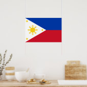 Philippines Flag Filipino Flag Poster (Keuken)