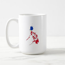 Philippines flag on the map koffiemok