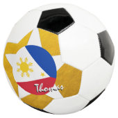 Philippines Football & Gold Philippine Drapeau (3/4)