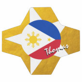 Philippines Football & Gold Philippine Drapeau (Plat)