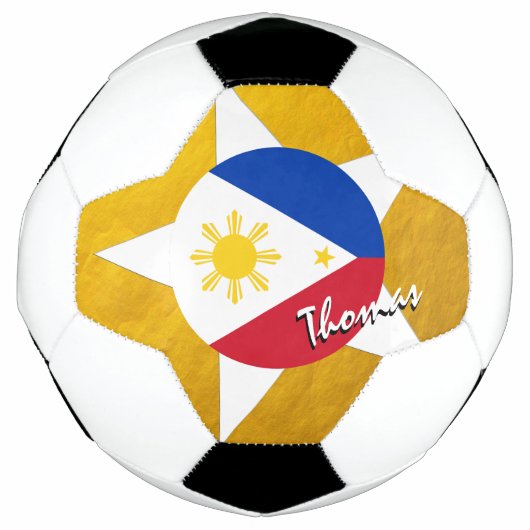 Philippines Football & Gold Philippine Drapeau (Devant)