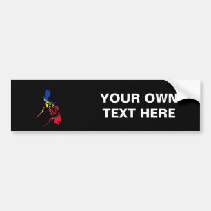 PHILIPPINES MAP BUMPERSTICKER