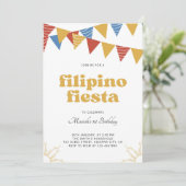 Philippines Sun Filipino Fiesta Invitation Boho (Debout devant)