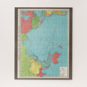 Philips' War Map of the Pacific, 1945 Legpuzzel (Verticaal)