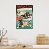 Phillip Island, Australia Vintage Travel Poster (Keuken)