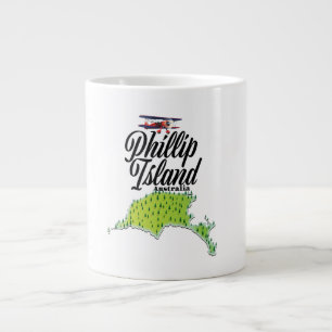 Phillip Island Australië kaart Extra Grote Beker