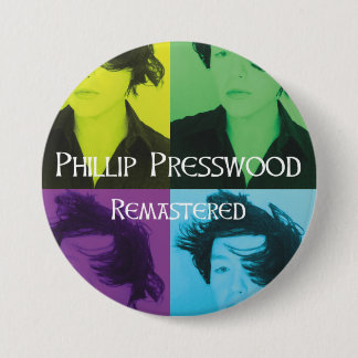 Phillip Presswood: Gerasterde pin Ronde Button 7,6 Cm