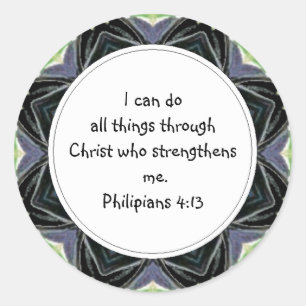 Phillipians 4:13 Schrift Geheugen Verse Sticker