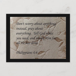 Phillipians 4:6 scriptpost kaart