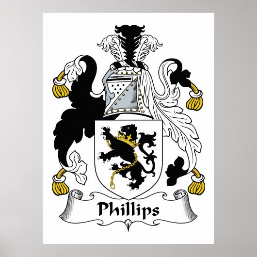 Phillips Family Crest Poster (Voorkant)