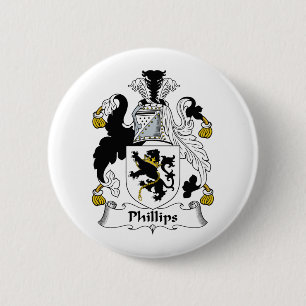 Phillips Family Crest Ronde Button 5,7 Cm
