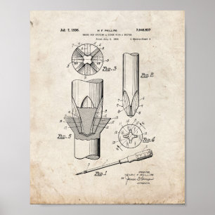 Phillips head Scredriver Patent - Old look Poster