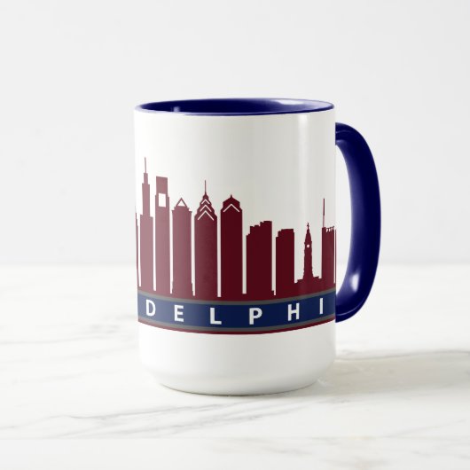 Philly 2019 Skyline Mok in Maroon (Voorkant rechts)