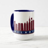 Philly 2019 Skyline Mok in Maroon (Voorkant links)