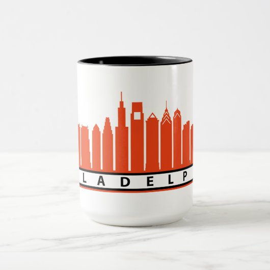 Philly 2019 Skyline Mok in Oranje en zwart (Midden)
