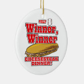 Philly Baseball Winner Cheesesteak Dinner Keramisch Ornament (Rechts)