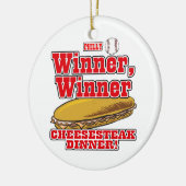 Philly Baseball Winner Cheesesteak Dinner Keramisch Ornament (Links)