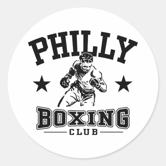 Philly Boxing Ronde Sticker (Voorkant)