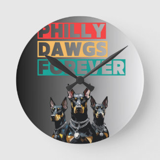 Philly Dawgs Forever Wandklok – Philly Trots Ronde Klok