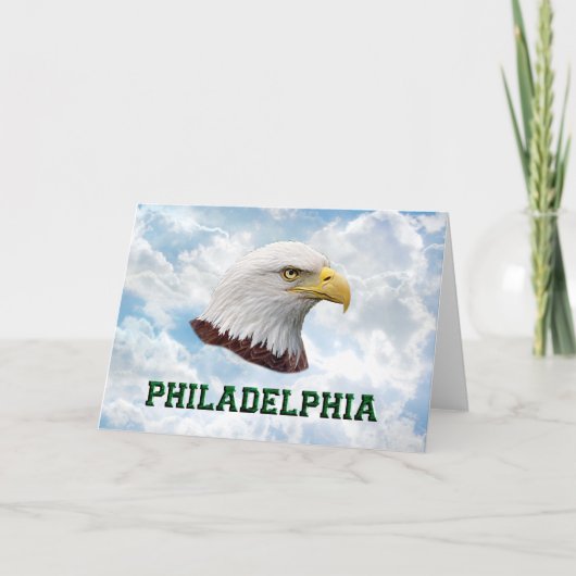 Philly Eagle - Horizontaal Wenskaart Kaart (Voorkant)