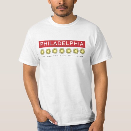 PHILLY FORECAST 'ALWAYS SUNNY' PHILADELPHIA T-SHIRT (Voorkant)