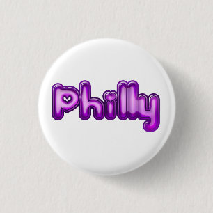 Philly, knoop, te koop! ronde button 3,2 cm
