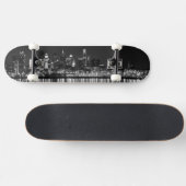 Philly night b/w skateboard (Horizontaal)