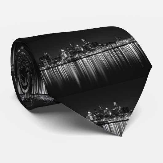 Philly night b/w stropdas (Opgerold)