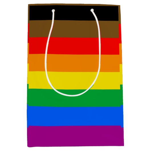 Philly Rainbow Pride Flag Medium Cadeauzakje (Voorkant)