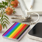 Philly Regenboog Pride Vlag Sleutelhanger (Voorkant Rechts)