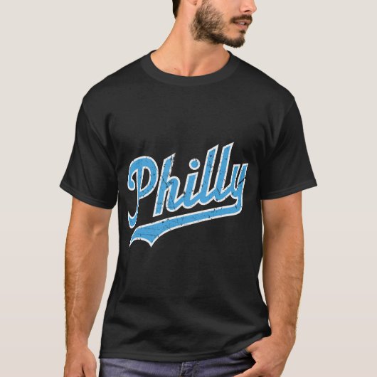 Philly Script - Bourgondië T-shirt (Voorkant)