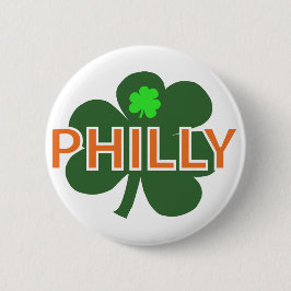 Philly Shamrock Button