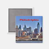 Philly Skyline HDR Magnet Magneet (Voorkant / Achterkant)