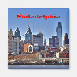 Philly Skyline HDR Magnet Magneet
