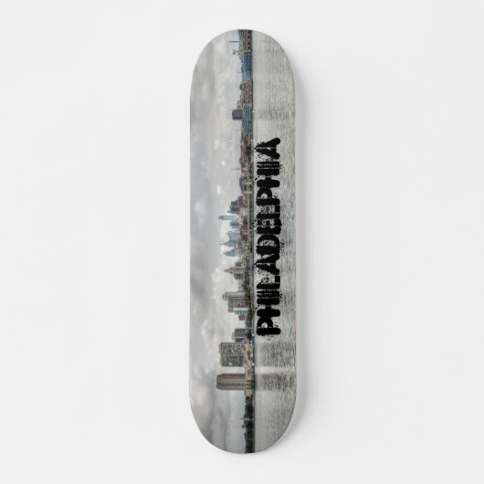 Philly skyline skateboard (Voorkant)